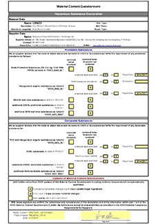 Conflict Minerals Reporting Template(CMRT) for LiNbO3