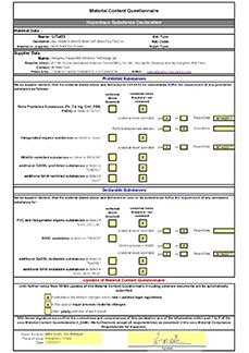 Conflict Minerals Reporting Template(CMRT) for LiTaO3