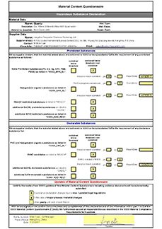 Conflict Minerals Reporting Template(CMRT) for Quartz